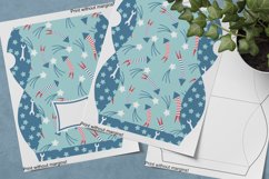 Printable Light Blue Pillow Box for Small Labor's Day Favors Product Image 2