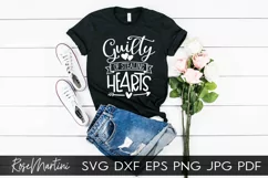 Guilty Of Stealing Hearts SVG Valentines Kids Baby V-Day Product Image 6