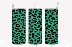 Aquamarine Leopard Pattern 20oz Skinny Tumbler Sublimation Product Image 1