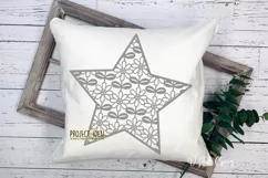 Floral star paper cut design. SVG / DXF / PNG / EPS Product Image 2