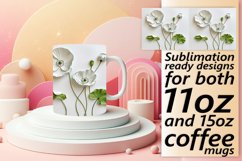 3D Flower Serenity: Sublimation 11oz/15oz Mug Product Image 1