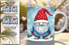 Festive Gnome Wrap Christmas 11oz 15oz Mug Sublimation Product Image 1