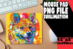 Playful Colorful Dog Mouse Pad Design PNG Product Image 1