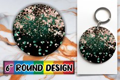 Blossoming Sparkle Blossom Sublimation Circle: Keychain, Coa Product Image 1