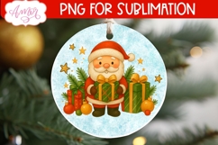 Christmas ornament PNG sublimation, Santa ornaments PNG Product Image 3