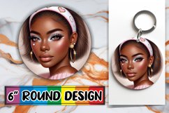 Joyful Round Coaster Sublimation, Love Girl Product Image 1