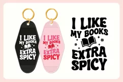 Spicy Book Lover Motel Keychain SVG - Extra Spicy Product Image 3