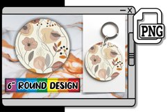 Floral Fantasy: Round Abstract Coasters Product Image 1