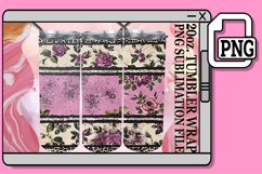 Glitzy Glitter &amp; Flower Power Tumbler Patterns - 20oz Product Image 1