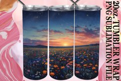 Radiant Spring Floral Tumbler Sublimation Wrap Product Image 1