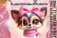 HAPPY VIBES 20oz TUMBLER WRAP, 3D Dog Product Image 1