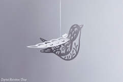 3D bird Paper Cut Template, spring ornament svg, DIY decor Product Image 6
