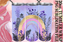 Inspiring sunsets 20oz tumbler wrap, Rainbow Product Image 1