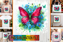 Sweet TOTE BAG Gift Ideas PNG, Butterfly Product Image 1
