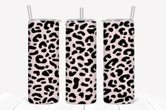 Barely Pink Leopard Pattern 20oz Skinny Tumbler Sublimation Product Image 1