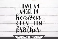 I Have An Angel In Heaven And I Call Him Brother SVG Product Image 2