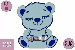 Teddy birthday Money card | Paper cutting | Money card SVG Product Image 2