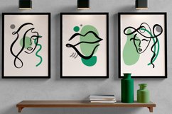 Set of Three Abstract Face Digital Print Frame not included Product Image 2