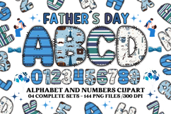 Father’s Day Alphabet clipart, father’s day letters doodle Product Image 1