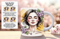 Delightful 15oz Mug Wrap Png Artwork , Beauty Woman Product Image 1