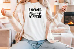 Funny Sewing Quote SVG For Sewist | I Needle Little Time Product Image 4