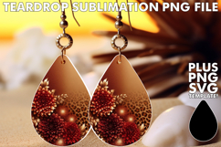 VIBRANT Teardrop Earrings Magic PNG, Leopard Prints Product Image 1