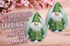 Vibrant Teardrop Earrings Template for DIY , Gnome Product Image 1