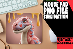 Whimsical Desk Pad Sublimation, Cute Dino Product Image 1