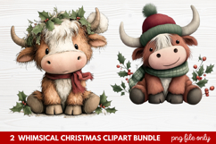 Whimsical Christmas Clipart | Cute Festive Holiday PNG Product Image 1