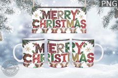 Merry Christmas Mug Wrap - Christmas Mug Sublimation Product Image 1