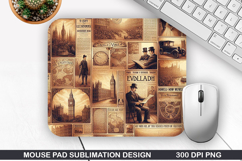 Vintage Mouse Pad Sublimation PNG Design - Mouse Pad PNG Product Image 1