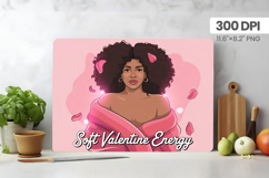 Afro Girl/Woman Melanin braided hair Cutting Board PNG Desig Product Image 1