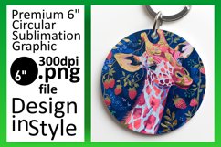 Spring-Themed Giraffe Round Design Crafting Product Image 1