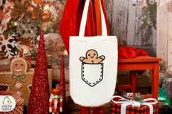 Gingerbread man svg Funny christmas t shirt svg Pocket svg Product Image 5