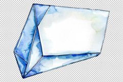 Crystals pink and blue Watercolor png Product Image 4