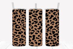 Khaki Leopard Pattern 20oz Skinny Tumbler Sublimation Product Image 1