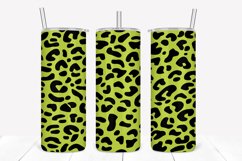 Chartreuse Leopard Pattern 20oz Skinny Tumbler Sublimation Product Image 1