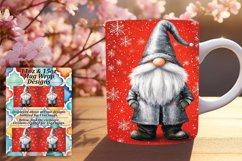 Christmas Gnome Wrap for 11oz 15oz Sublimation Festive Product Image 1