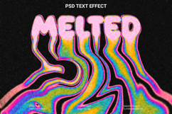 Psychadelic Melted Liquid Text Effect Photoshop PSD Product Image 1