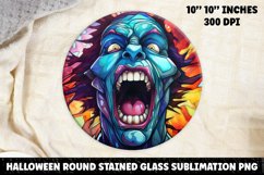 Halloween Stained Glass Sublimation PNG | Skull | Ghost Product Image 1