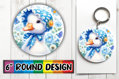Sweet Circle Coasters Design, Goose Product Image 1