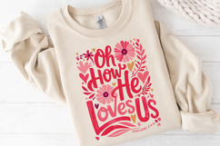 Oh How He Loves Us Clipart, Happy Easter Sublimation PNG Product Image 2