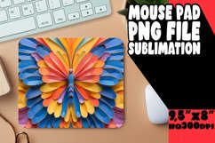Color Splash Spring Butterfly Mouse Pad - 3D Product Image 1