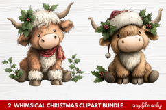 Whimsical Christmas Clipart | Cute Festive Holiday PNG Product Image 1