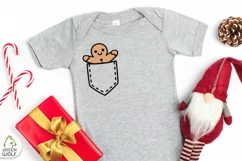 Gingerbread man svg Funny christmas t shirt svg Pocket svg Product Image 7