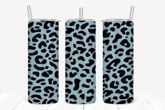 Cornflower Leopard Pattern 20oz Skinny Tumbler Sublimation Product Image 1