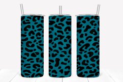 Deep Ocean Leopard Pattern 20oz Skinny Tumbler Sublimation Product Image 1