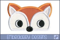 Boy Fox Animal Topper Applique Embroidery Design Product Image 1