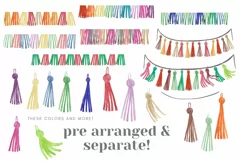 Party Tassels Watercolor Clip Art Sublimation Invitations Product Image 2
