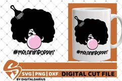 Black Woman with Hair Comb svg, Melanin Poppin, Fist, Power Product Image 1